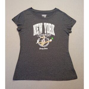 Gray Short Sleeve Bugs Bunny Looney Tunes T-Shirt‎ Brooklyn NY Women's XL Grey